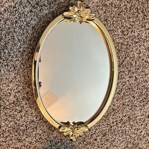 Elegant Gold Oval Wall Mirror